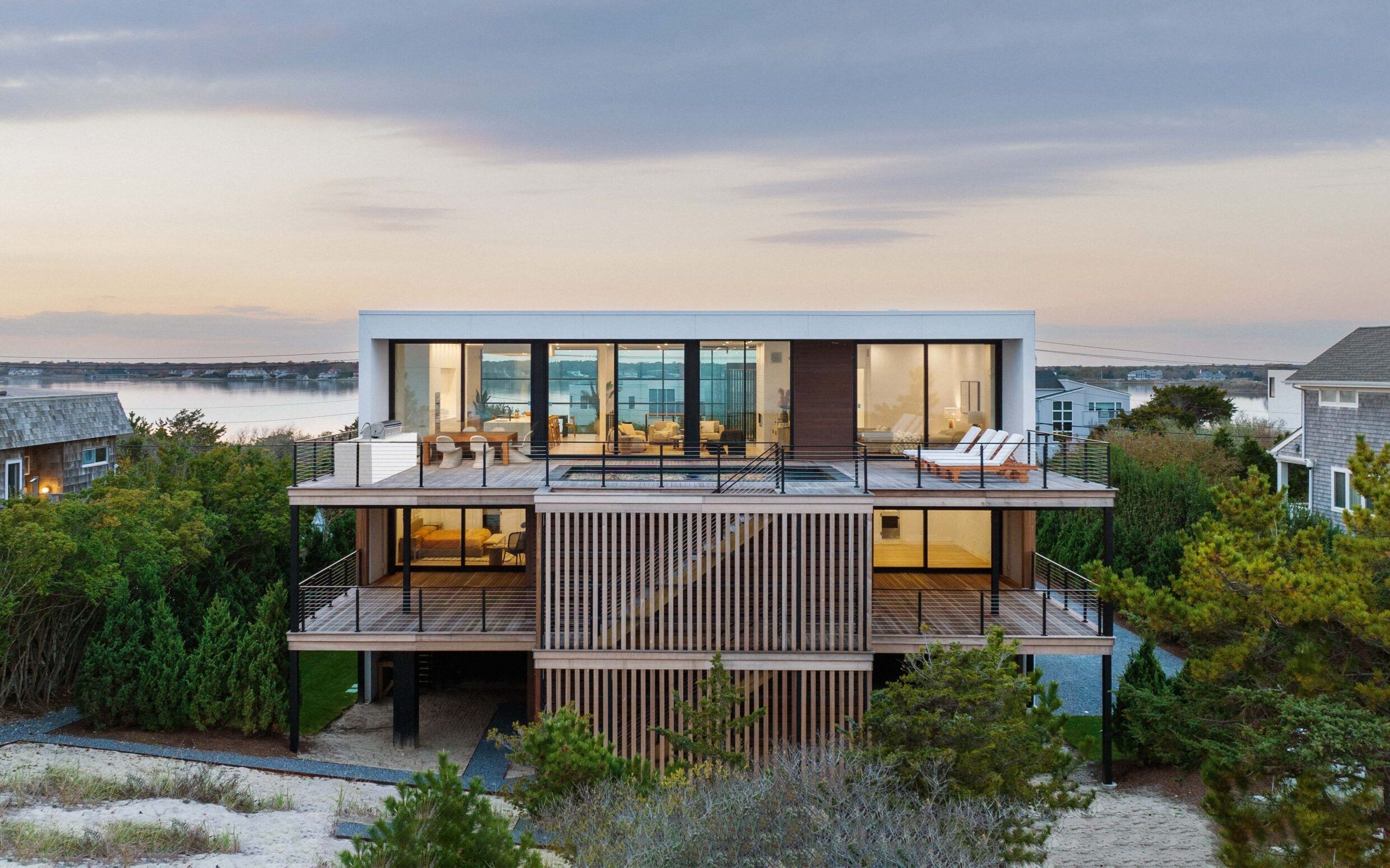 4k「luxury home」汉普顿现代滨海别墅~17 dune rd, westhampton