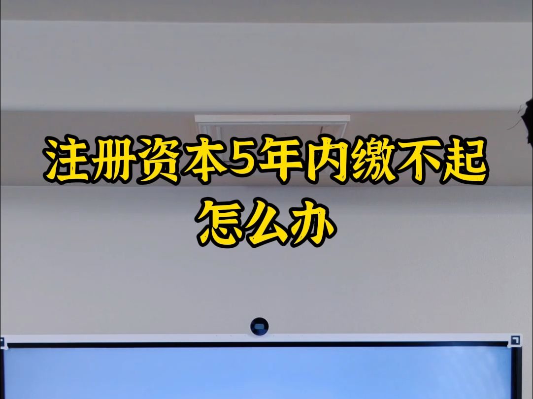 注册资本5年内缴不起怎么办哔哩哔哩bilibili