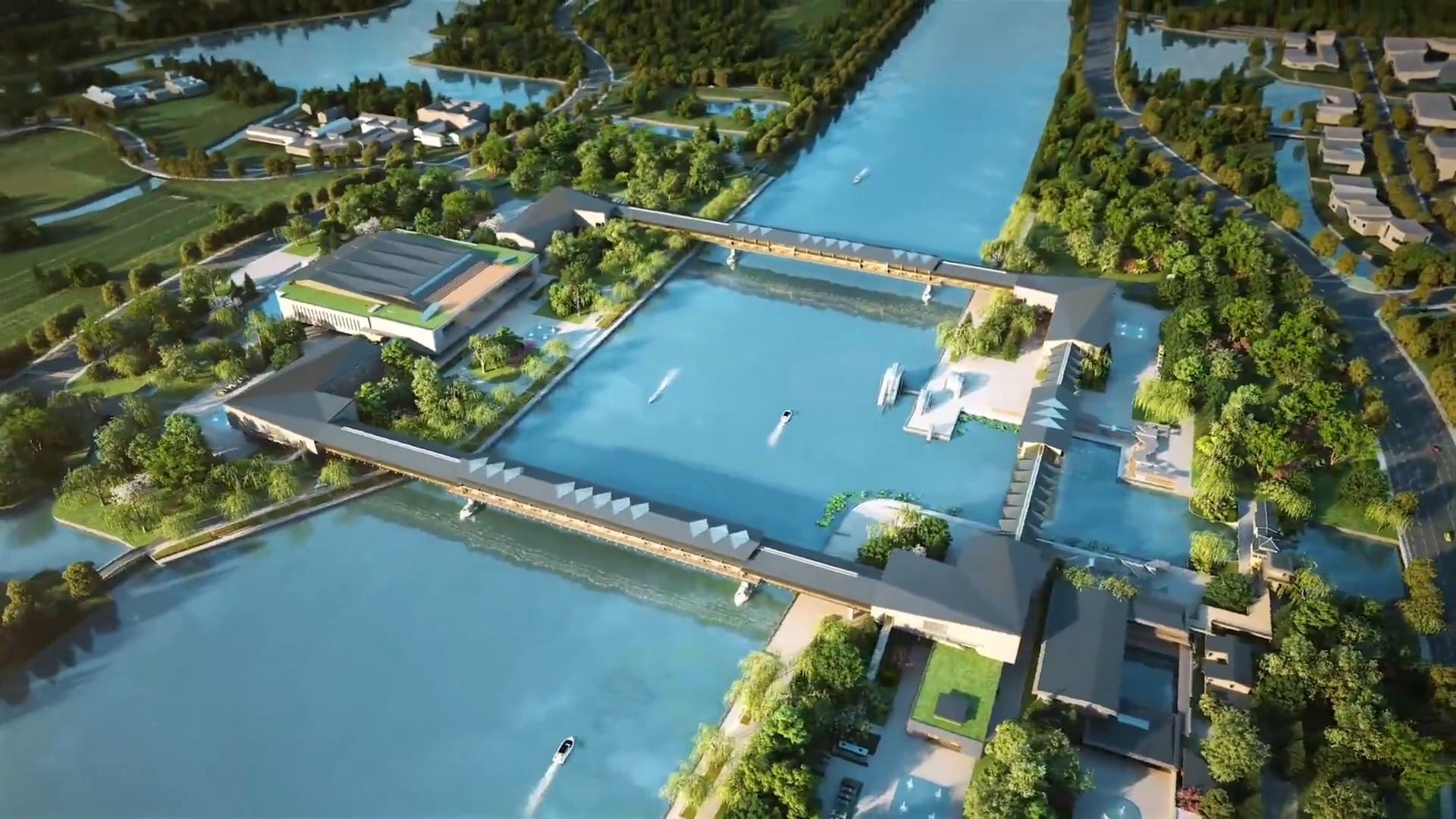 上海江浙沪交汇点地标建筑——水乡客厅·方厅水院