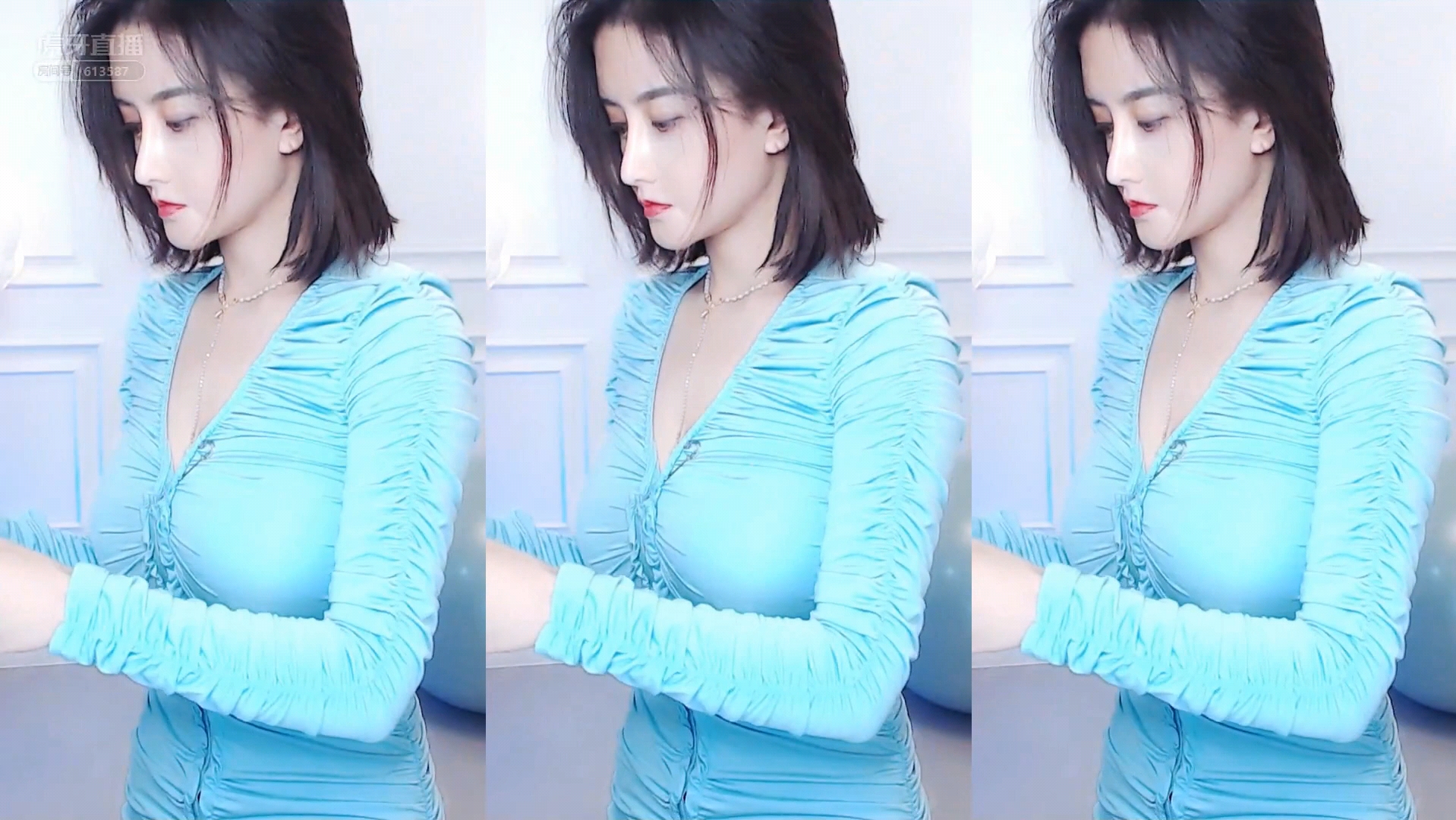 【虎牙】逆天大球美女主播直播韩舞片段