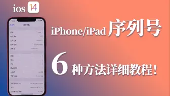 苹果序列号官方通用查询方法，可验真伪、查看激活时间
