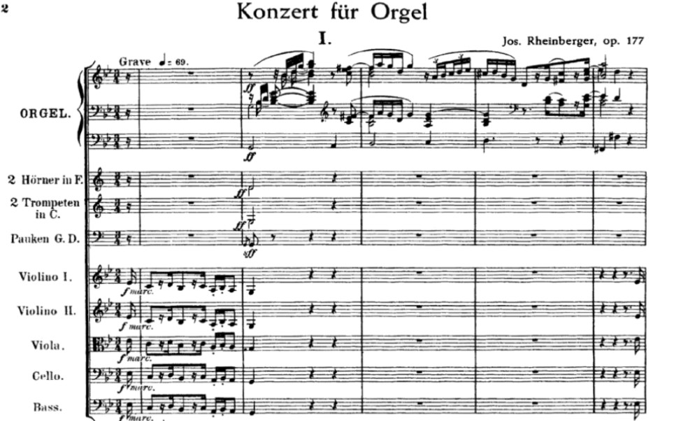 [图]【约瑟夫·莱因贝格尔】第二管风琴协奏曲 (Josef Rheinberger: Organ Concerto No. 2, Op. 177) (1894)