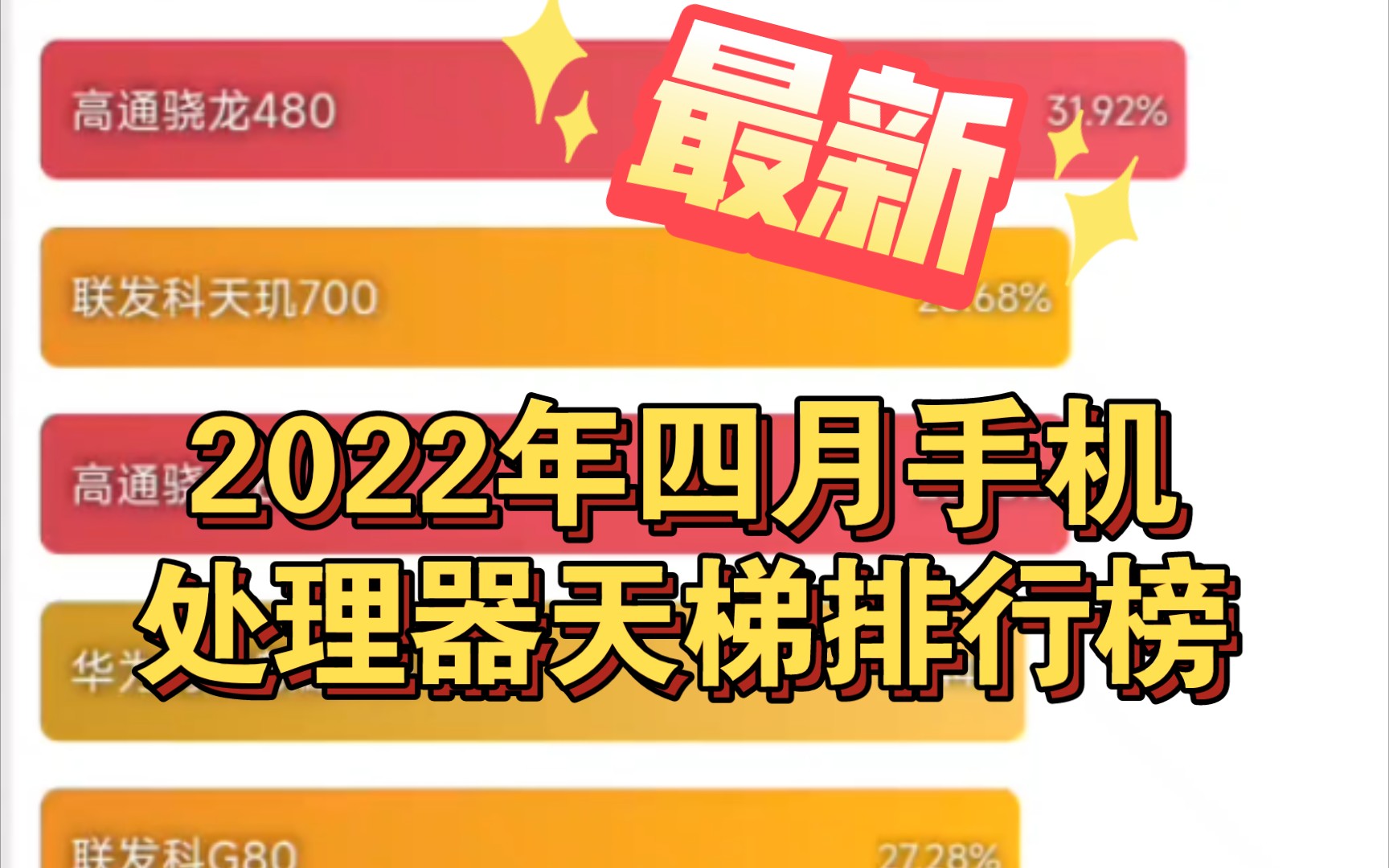 《2022年4月最新手机处理器天梯排行榜》,天玑9000在安卓阵营一骑绝尘哔哩哔哩bilibili