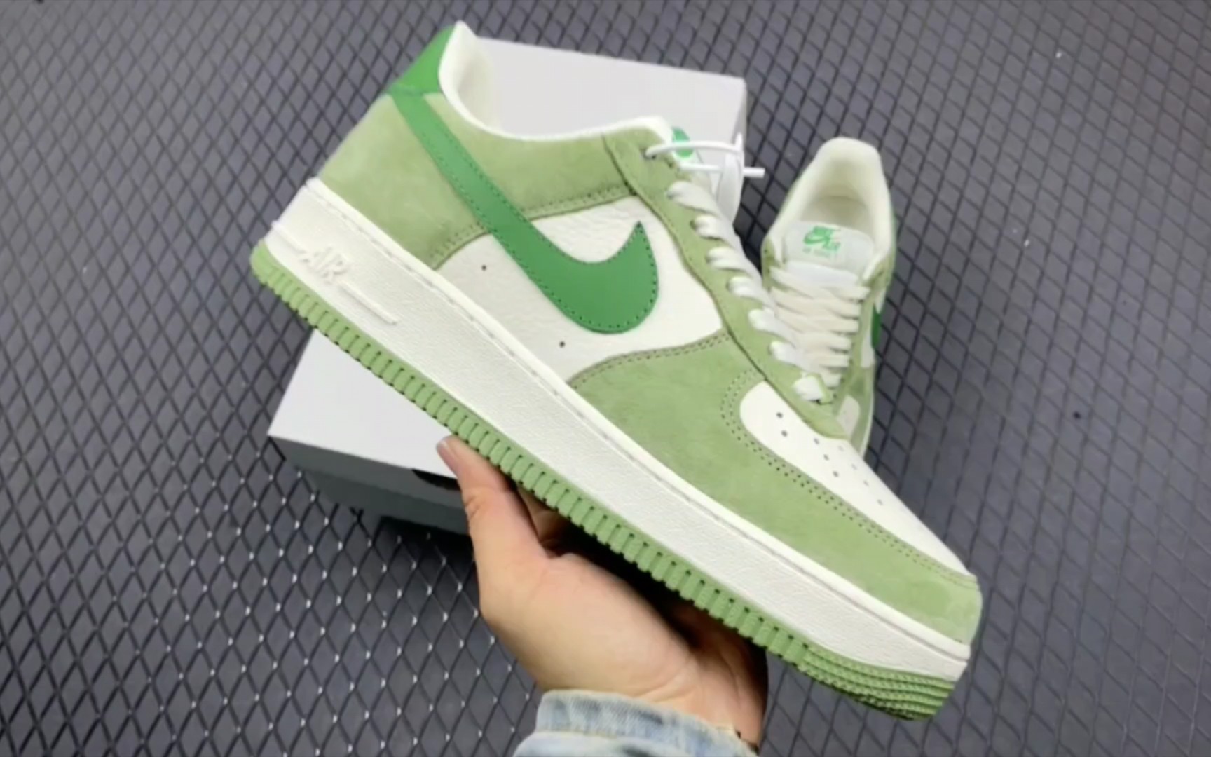 14]nk air force 107 low 米白军绿配色 空军一号低帮休闲板鞋 ff7