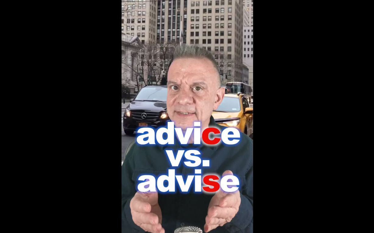 Advice 与 Advise 的用法区别(英文字幕)哔哩哔哩bilibili