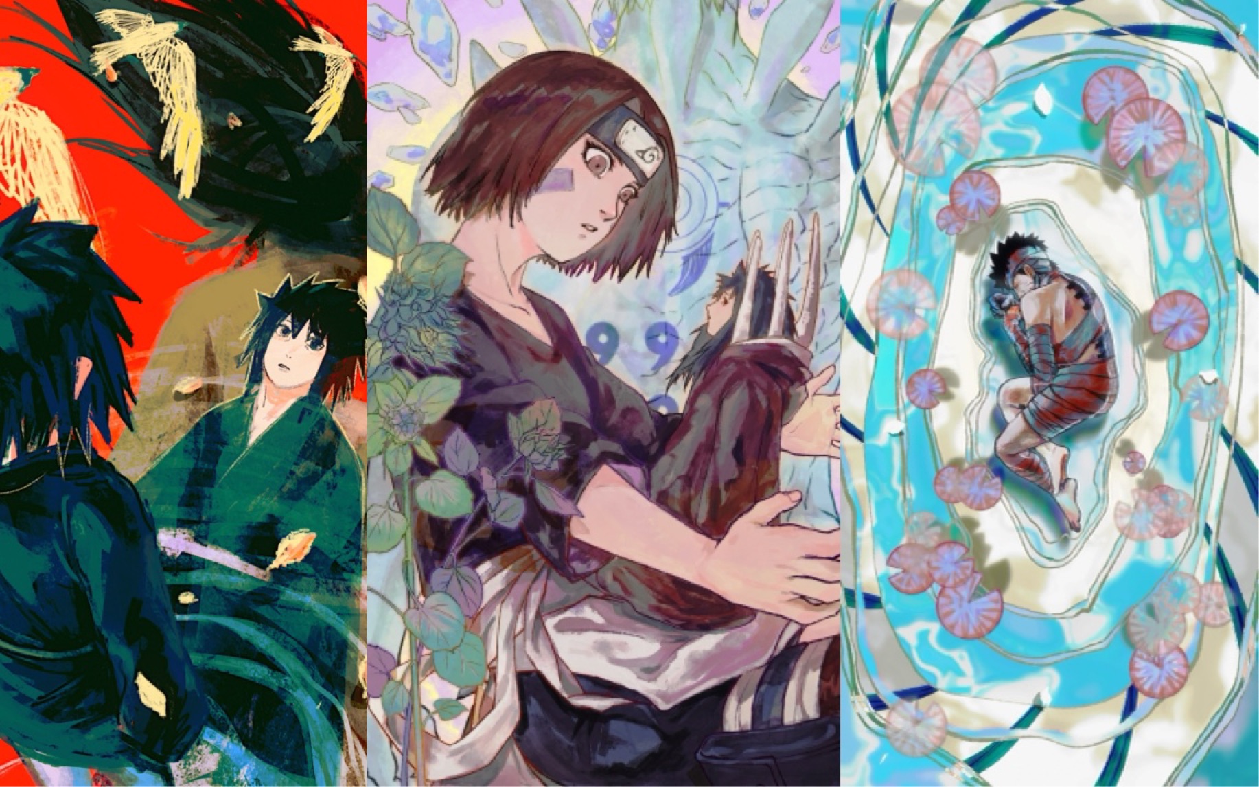 张火影忍者,包含:插画,漫画(20 p)|斑带斑|柱斑|带迪|带琳|卡卡西*1