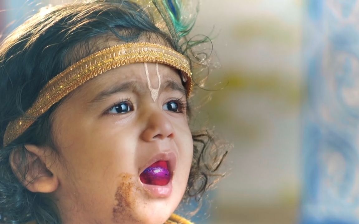 拉妲奎师那小奎师那吃土雅首达在他口中看到宇宙