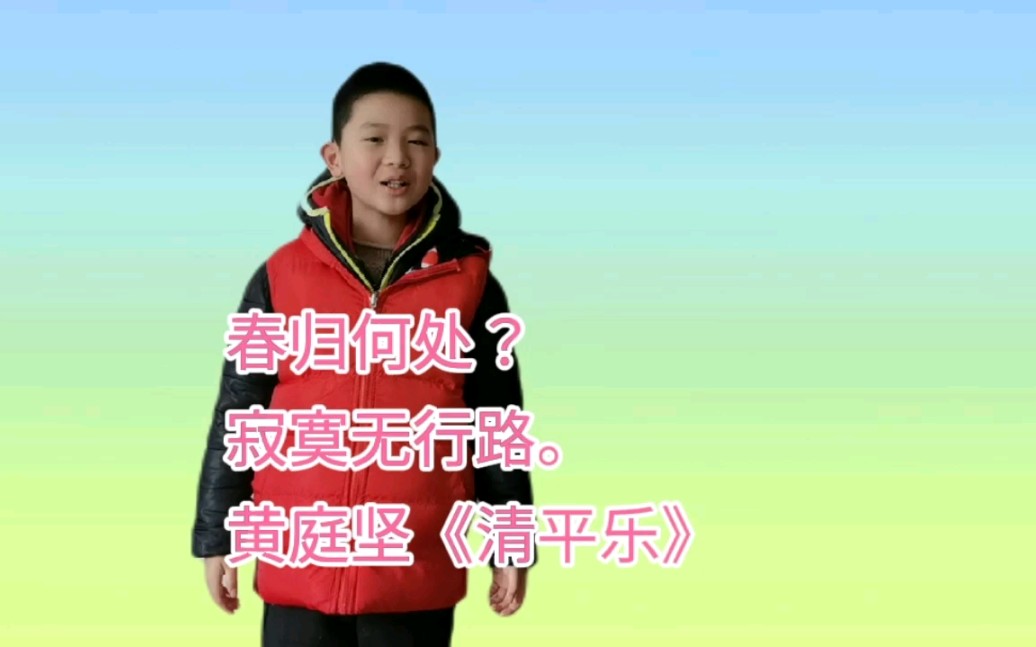 黄庭坚《清平乐》哔哩哔哩bilibili