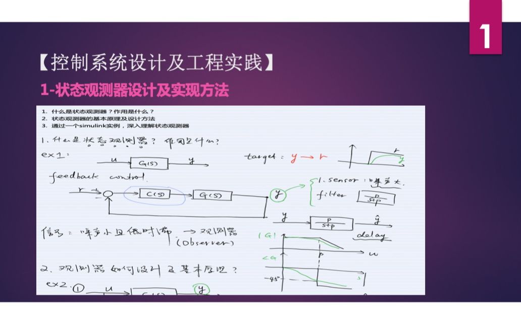 1状态观测器设计及实现方法哔哩哔哩bilibili