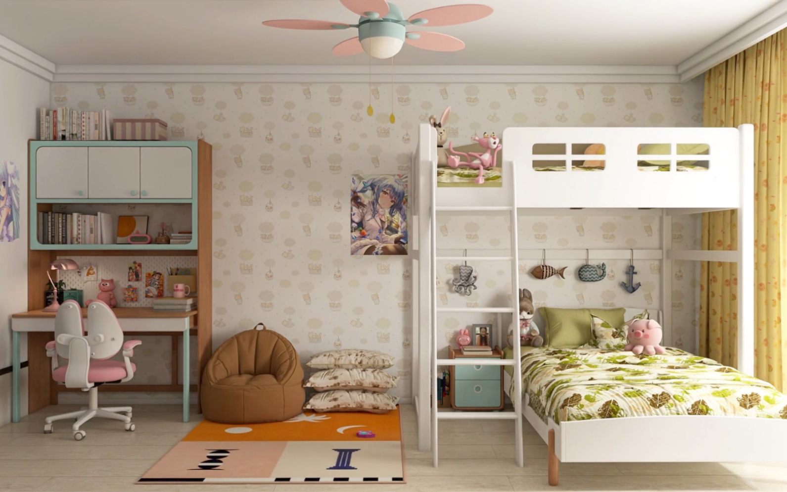 还原巴啦啦小魔仙美琪美雪的房间