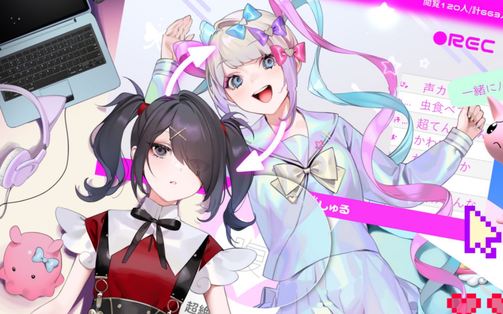 【黑口】主播女孩重度依存 needy girl overdose游戏流程实况(1/24