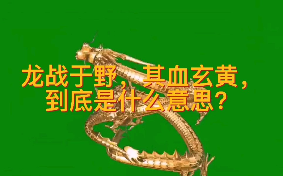 龙战于野,其血玄黄,到底是什么意思?_哔哩哔哩_bilibili