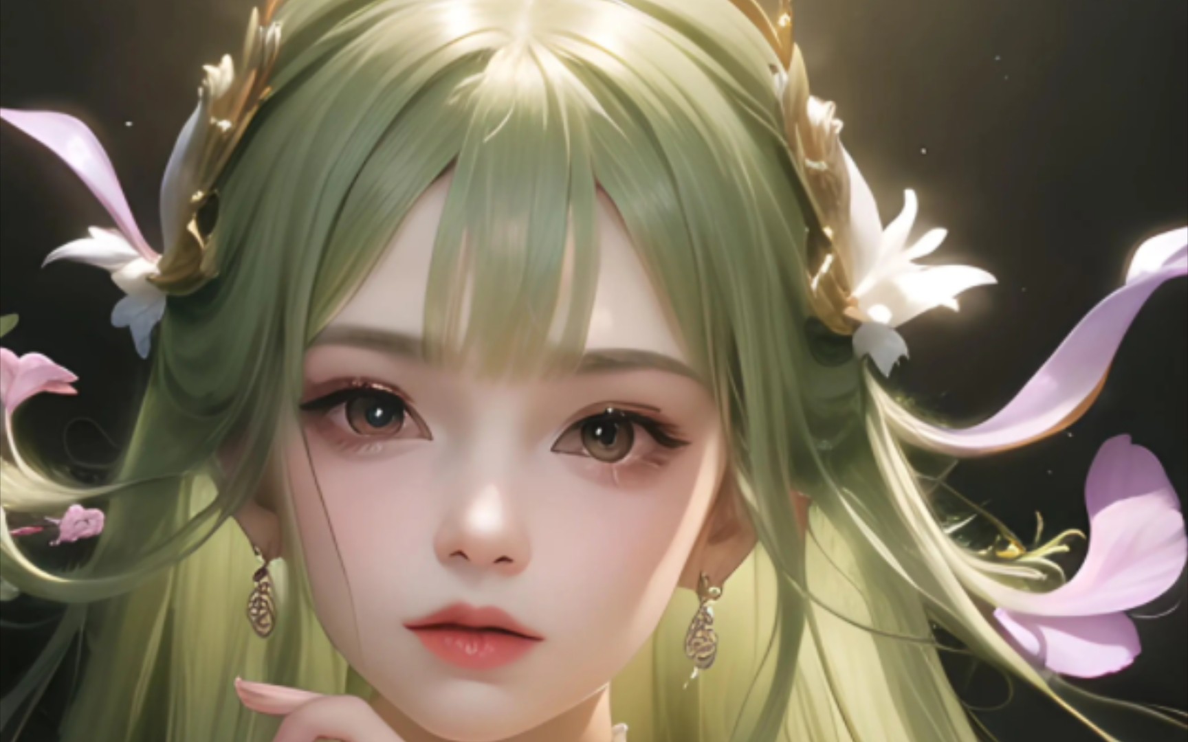 【ai绘画】绿色头发小姐姐