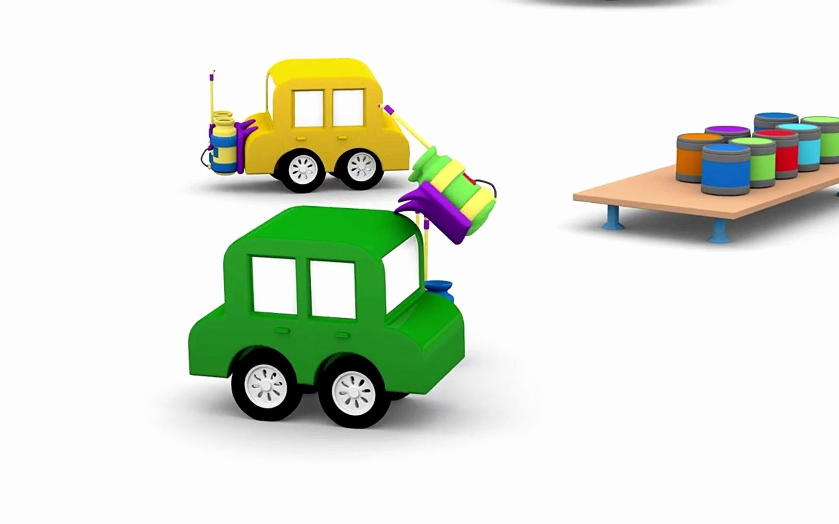 orange car trouble! cartoon cars 车宝四兄弟 无字幕版