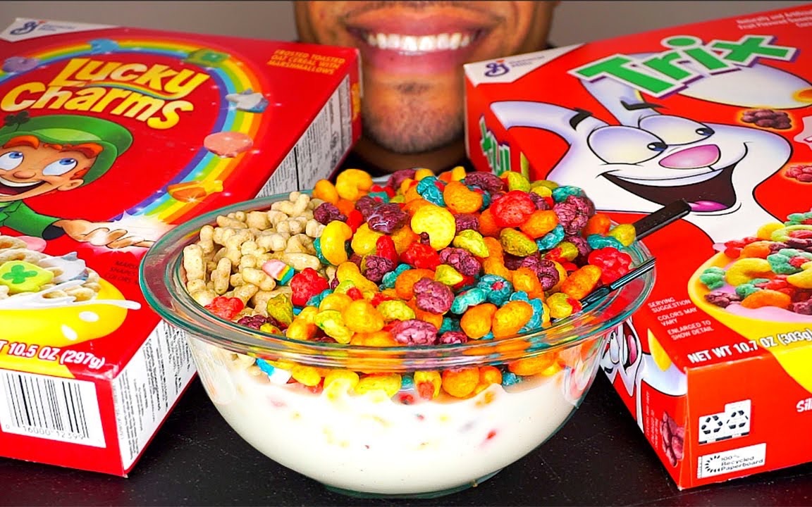 76 jerry candy 76 彩虹谷物麦圈泡牛奶|咀嚼音(新)