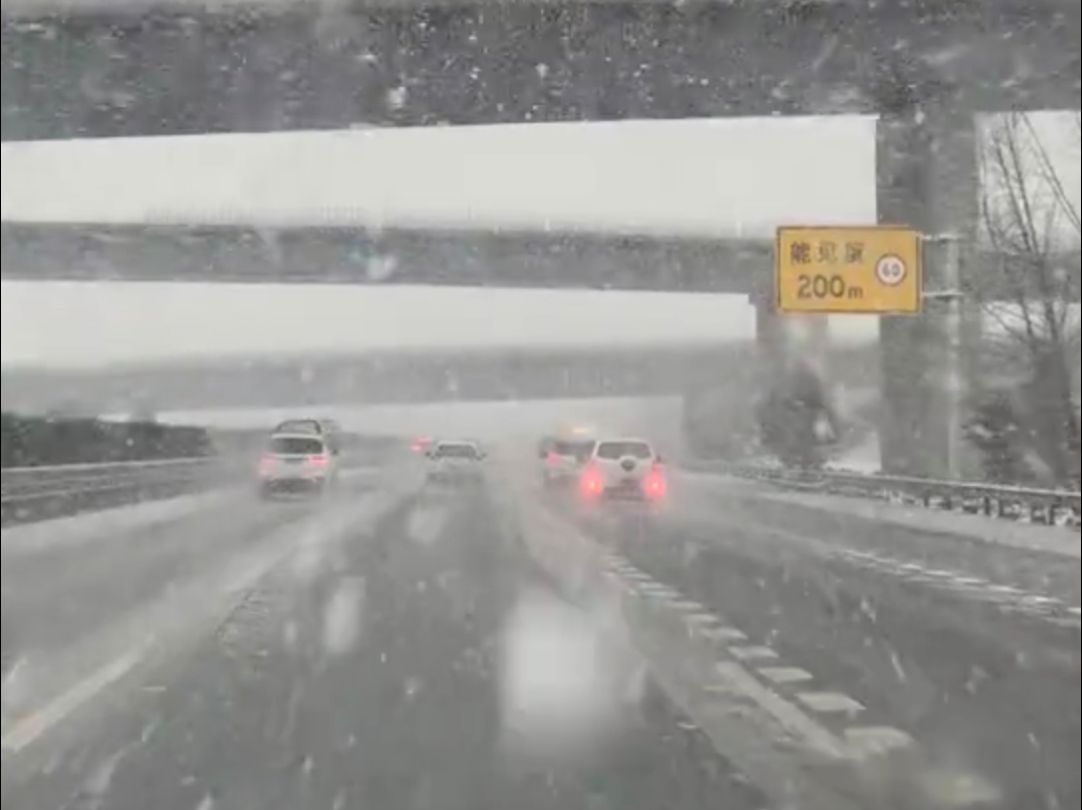 暴雪+寒潮黄色预警齐发,河南局地暴雪10到18毫米,多条高速禁止车辆上站哔哩哔哩bilibili