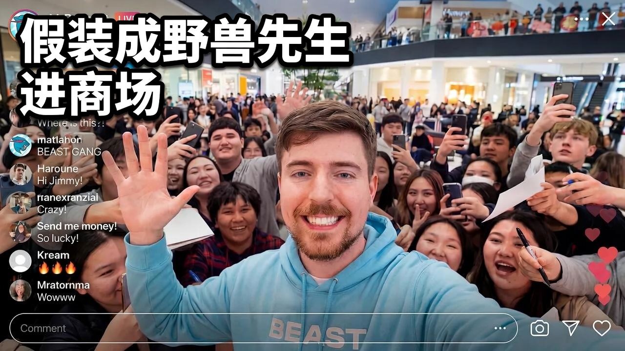 【熟肉】假冒成野兽先生进商场，全场直接瘫痪！-VicInTheGame