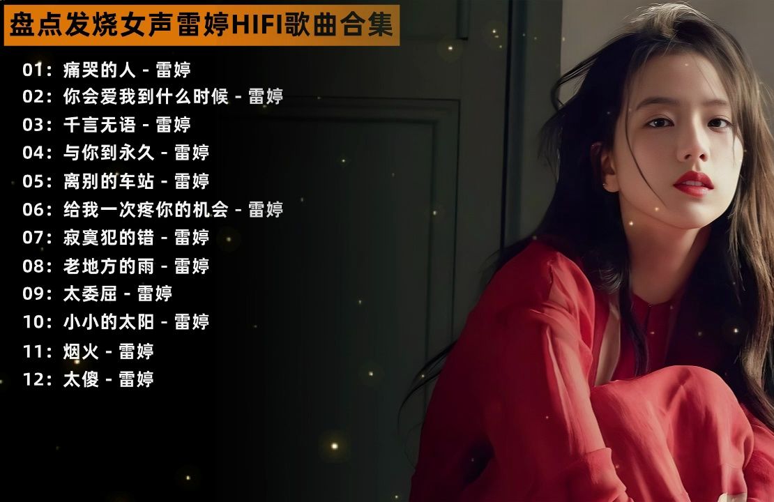 盘点发烧女声雷婷极致hifi歌曲合集,非常治愈的声音,听完非常的放松