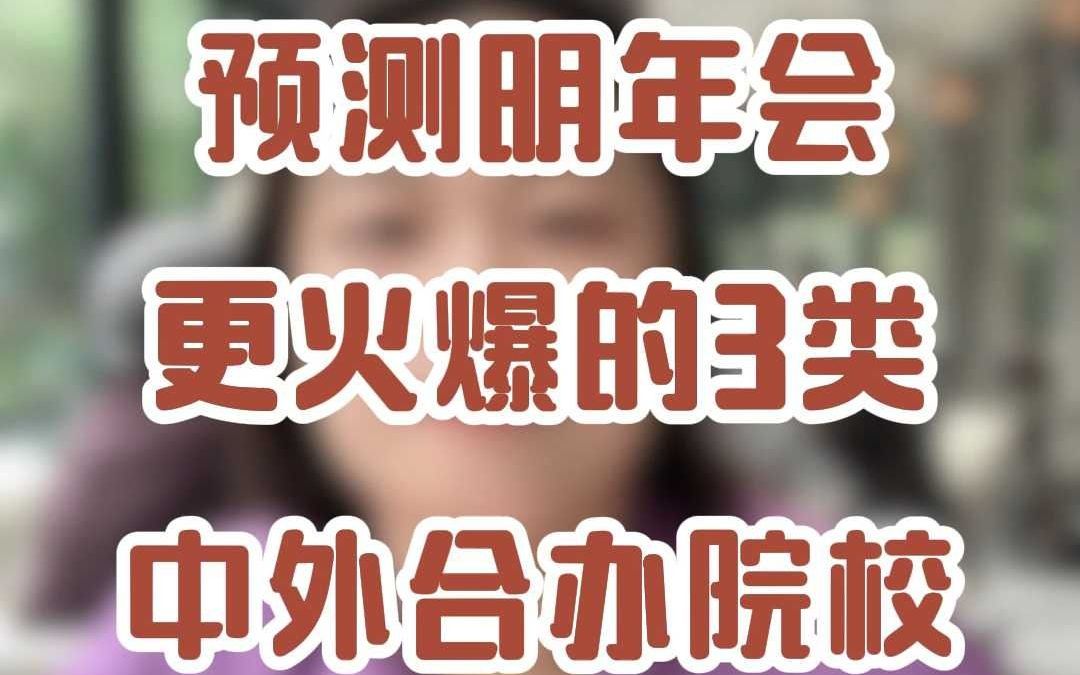 预测明年会更火爆的3类中外合办院校!哔哩哔哩bilibili