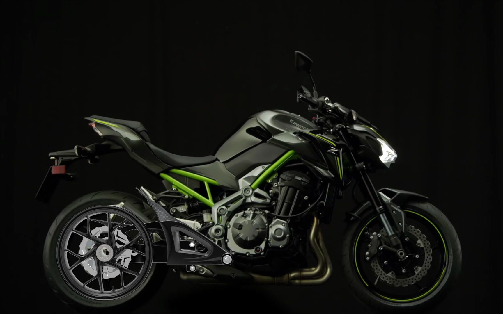 川崎z800/z900/z1000单摇臂,浅看一下装车效果