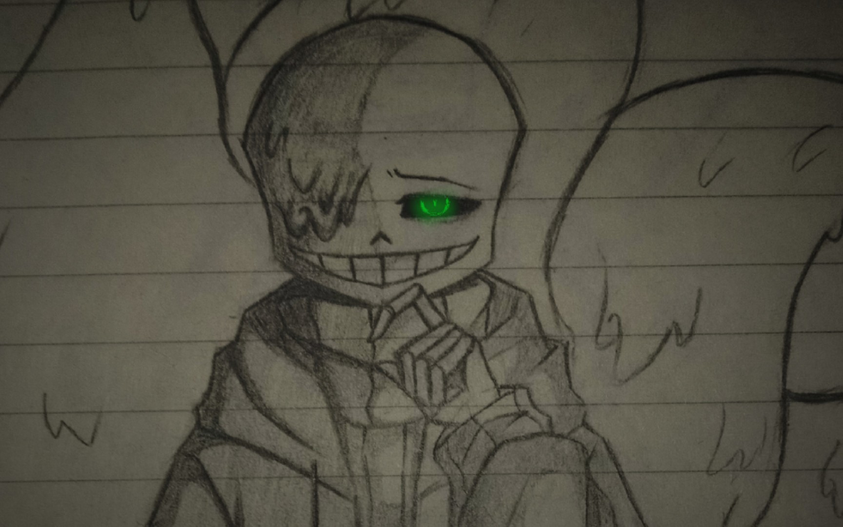 梦魇sans感觉画的有点失败