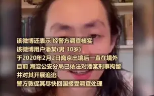 Download Video: 潘石屹之子潘瑞因造谣诋毁烈士被刑拘，海淀警方对其开展追逃 