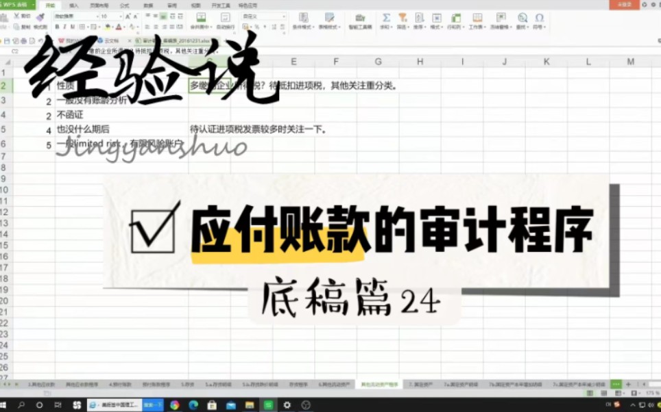 【底稿篇】24 应付账款 流动负债相关审计程序及注意事项哔哩哔哩bilibili