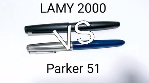 两大经典！Lamy 2000 VS Parker 51!【Doodlebud】凌美对比派克钢笔测评