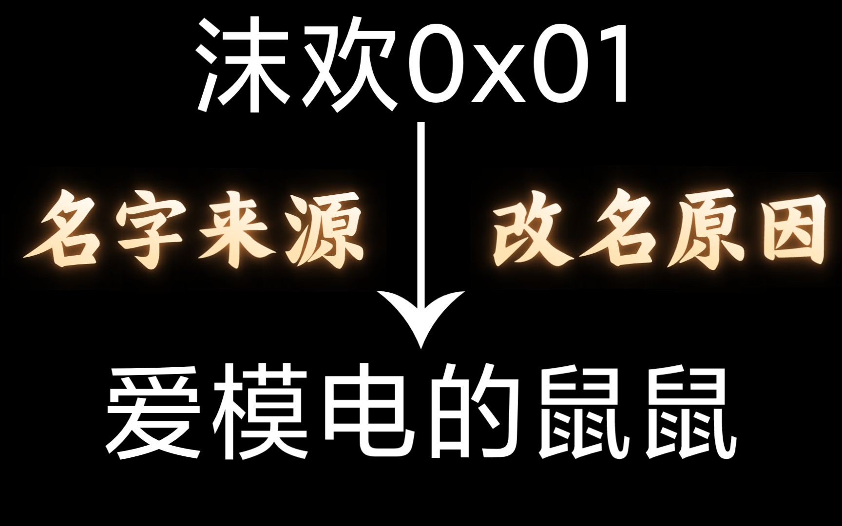 关于为什么改名以及名字来源,水一期视频哔哩哔哩bilibili