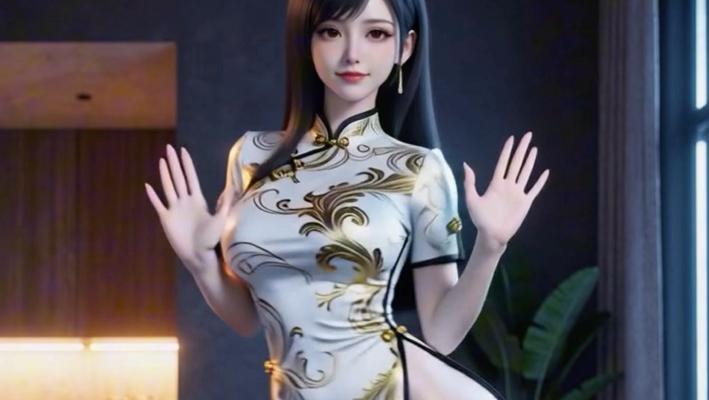 俺给蒂法换衣服