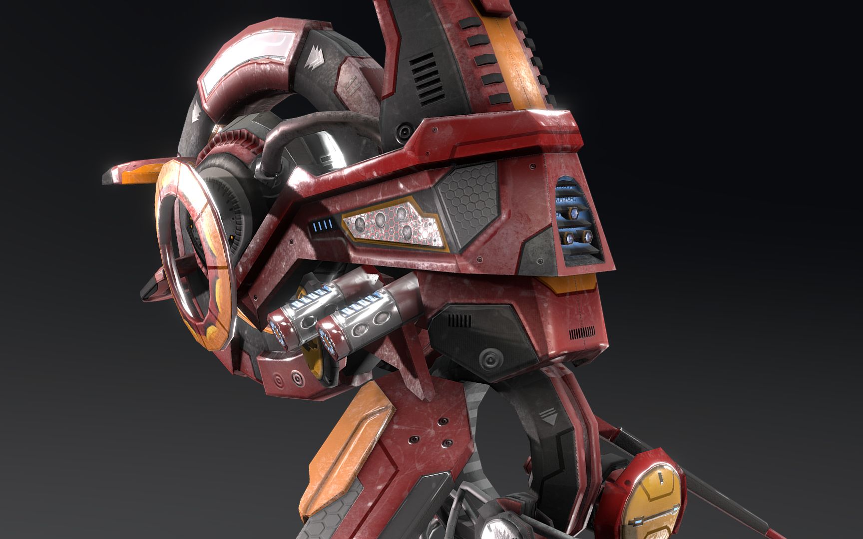 【maya建模】次世代机甲-无人机,3d游戏建模