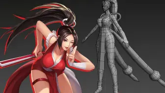 【3dmax人物建模】这样的不知火舞谁扛得住，超大福利