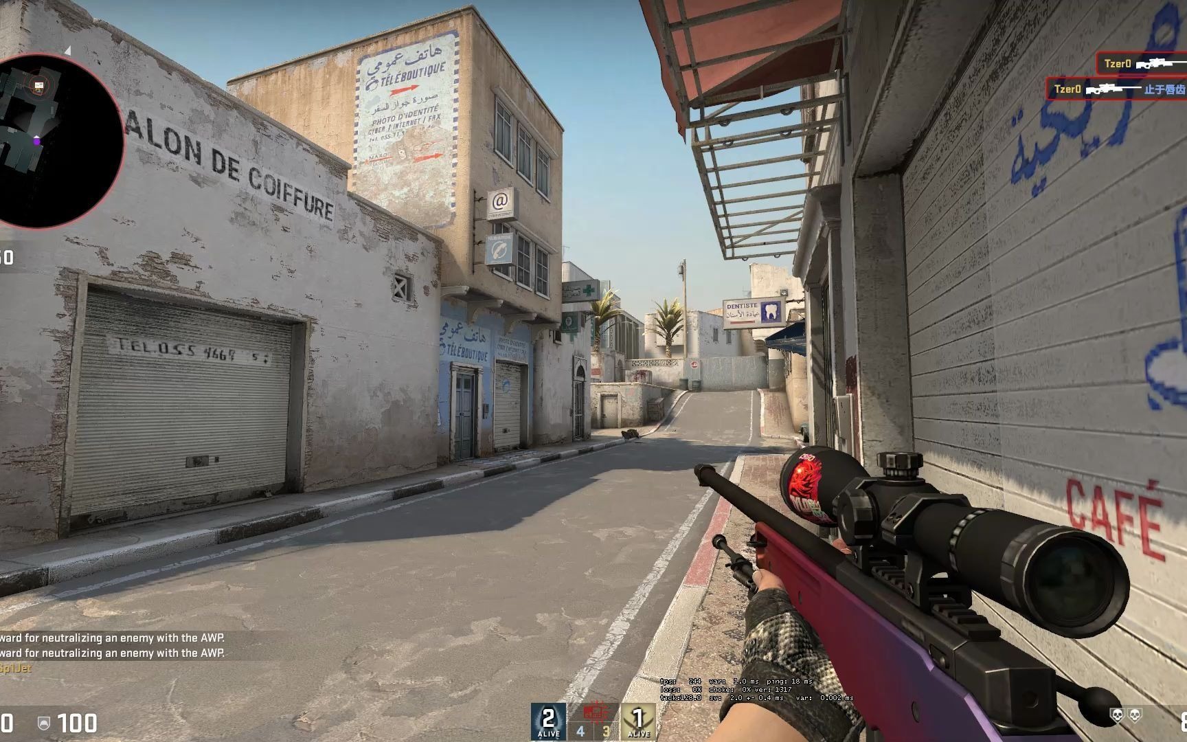 【csgo】沙2大狙a大1v4