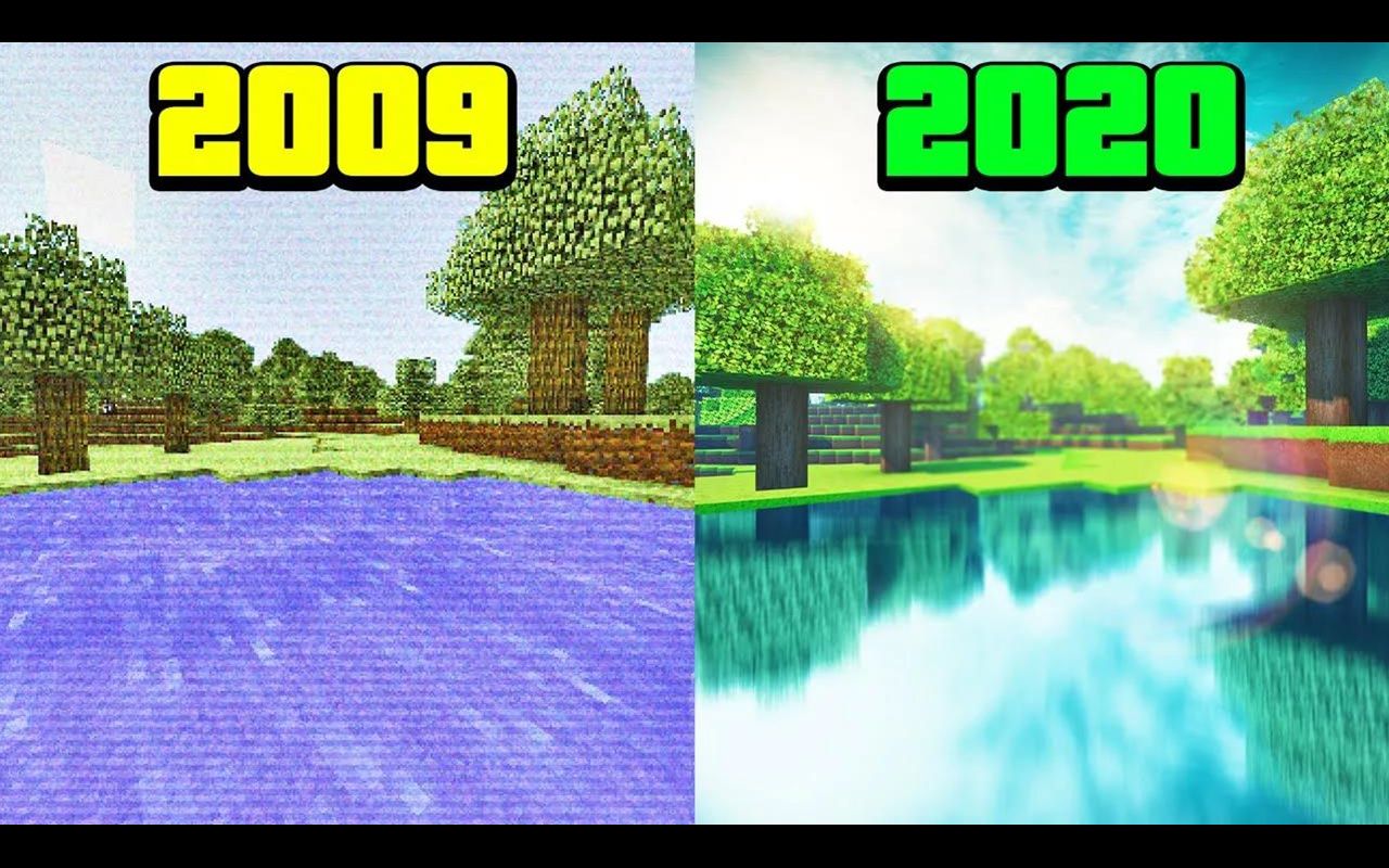 【进化史】我的世界 图像进化史 Minecraft Graphics 2009  2020哔哩哔哩bilibili