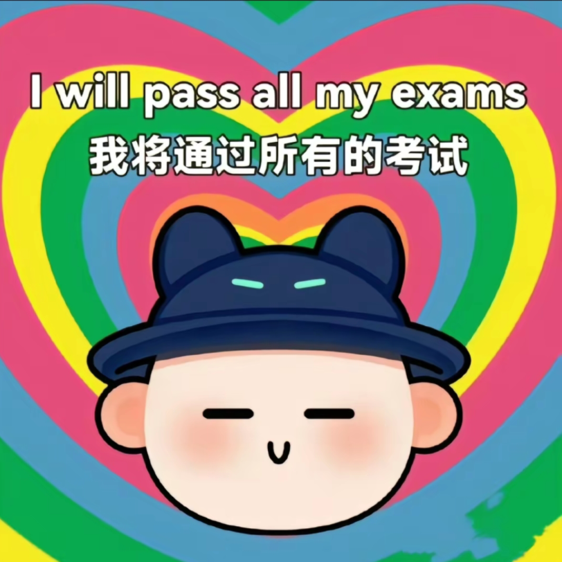 i will pass all my exam!