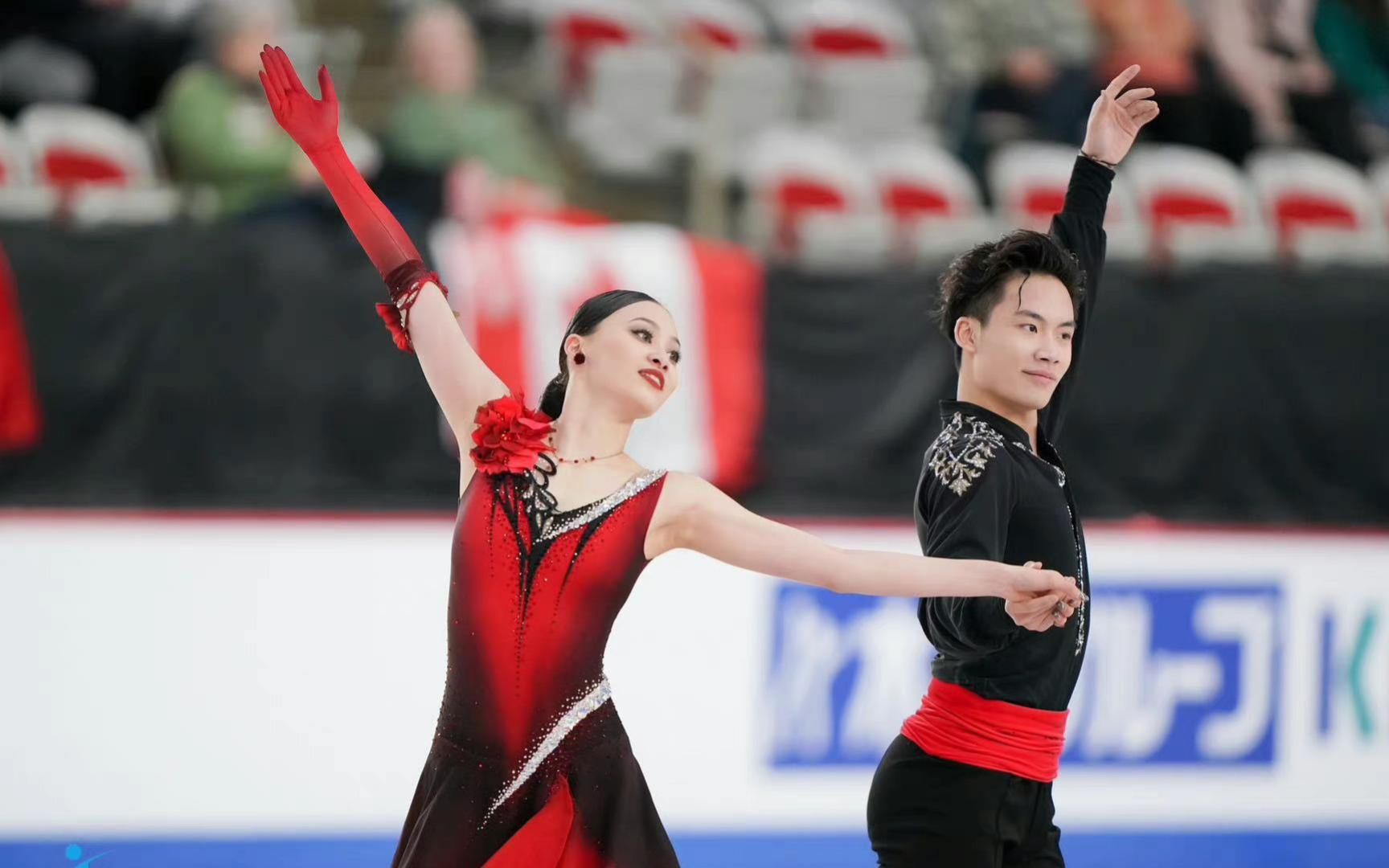 【中国小冰舞】李宣潼王新康2023世青赛六练热身cut