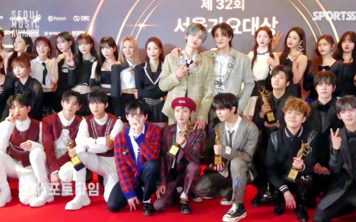 aespa ive nctdream首尔歌谣大赏结束一起大合影