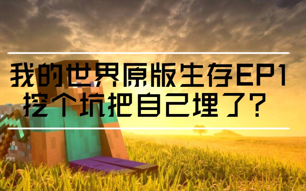 我的世界原版生存 ep1 挖个坑把自己埋了?()`ω(ヾ)