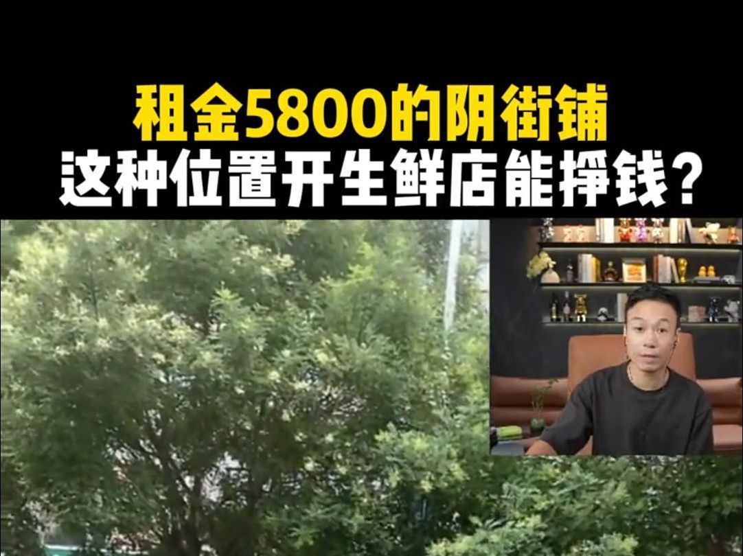 租金5800的阴街铺,这种位置开生鲜店能挣钱?哔哩哔哩bilibili