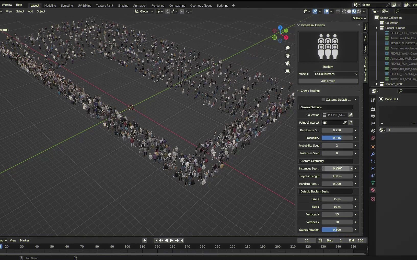 [图]Blender人群插件Procedural Crowds教程