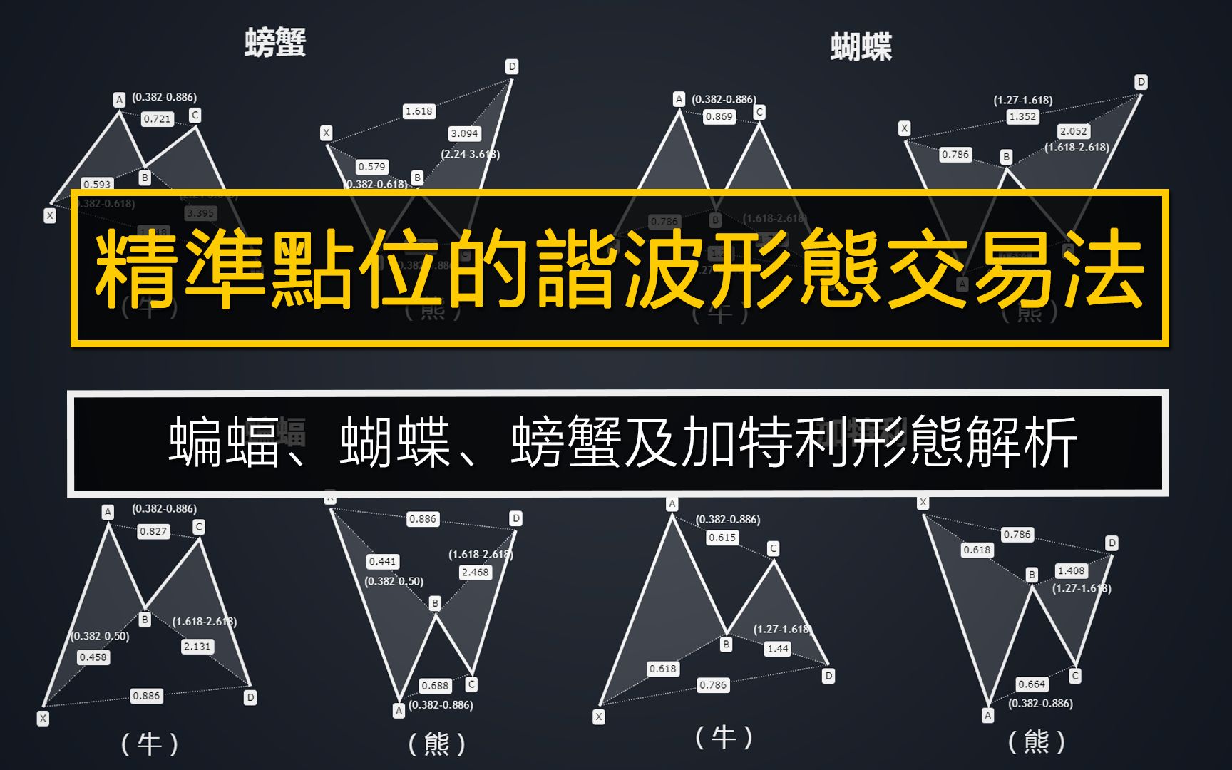 黃金分割的極致運用,蝙蝠形態,蝴蝶形態,螃蟹形態,加特利形態解析