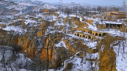 黄土高原图片 雪景图片