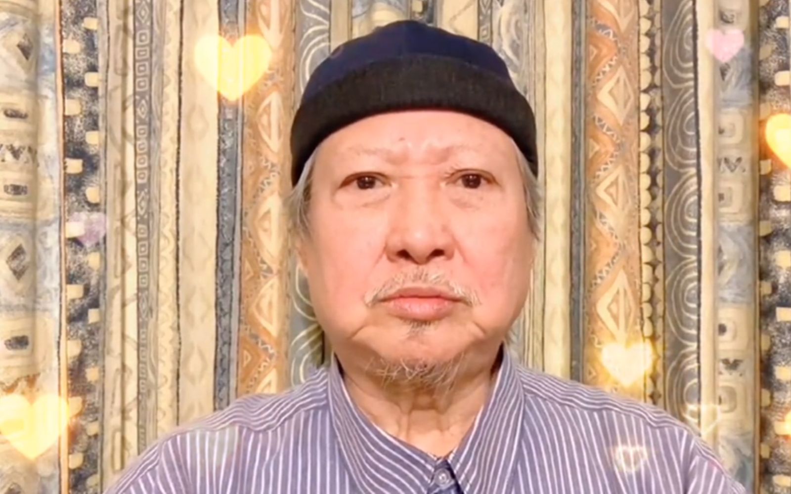 69岁洪金宝露面为河北加油 头发胡须花白但精神状态佳