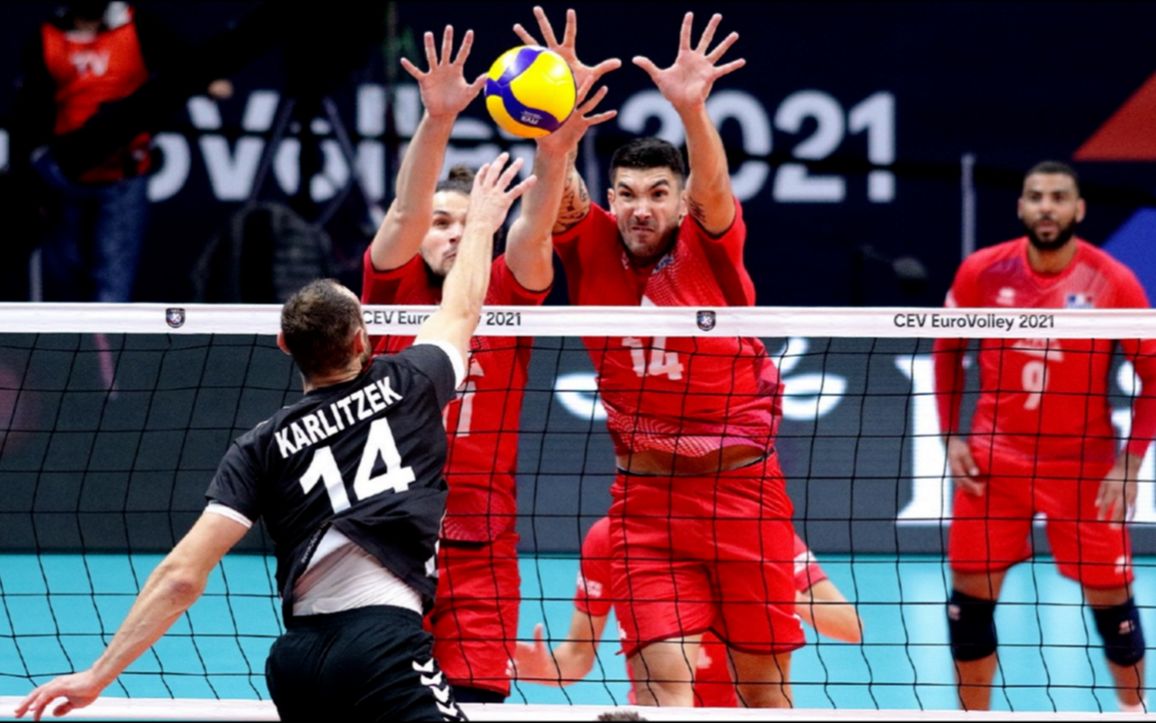 高卢雄鸡嗷嗷啄战车!2021男排欧锦赛d组法国3:1德国hl