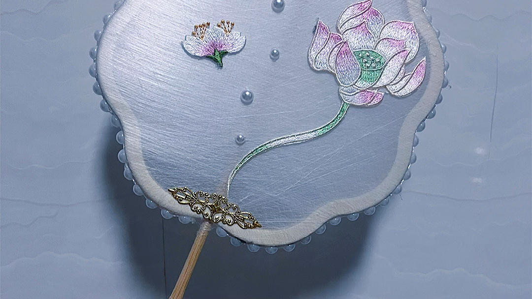 历时4个小时,从蚕茧开始的纯手工蚕丝扇03