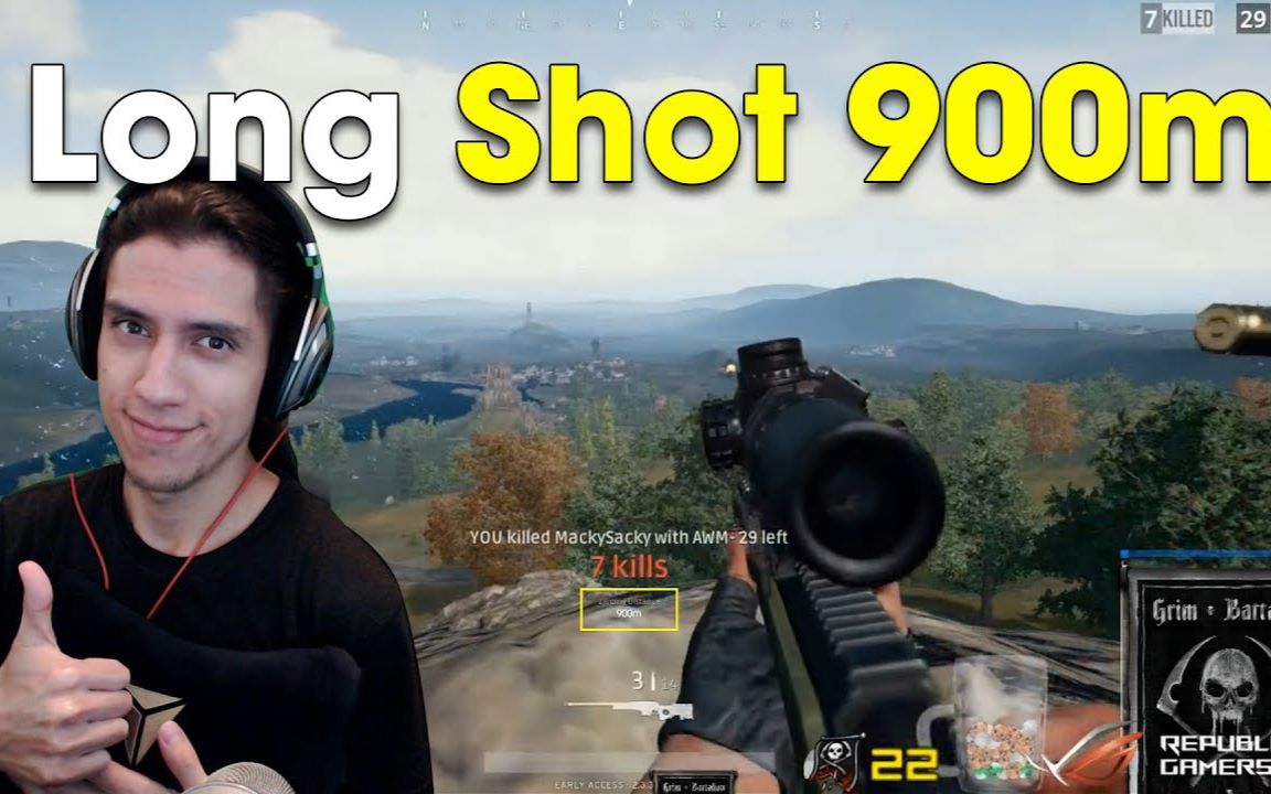 grimmmz第一视角solo吃鸡全程23谁也抵挡不了远程射击的诱惑900m绝地