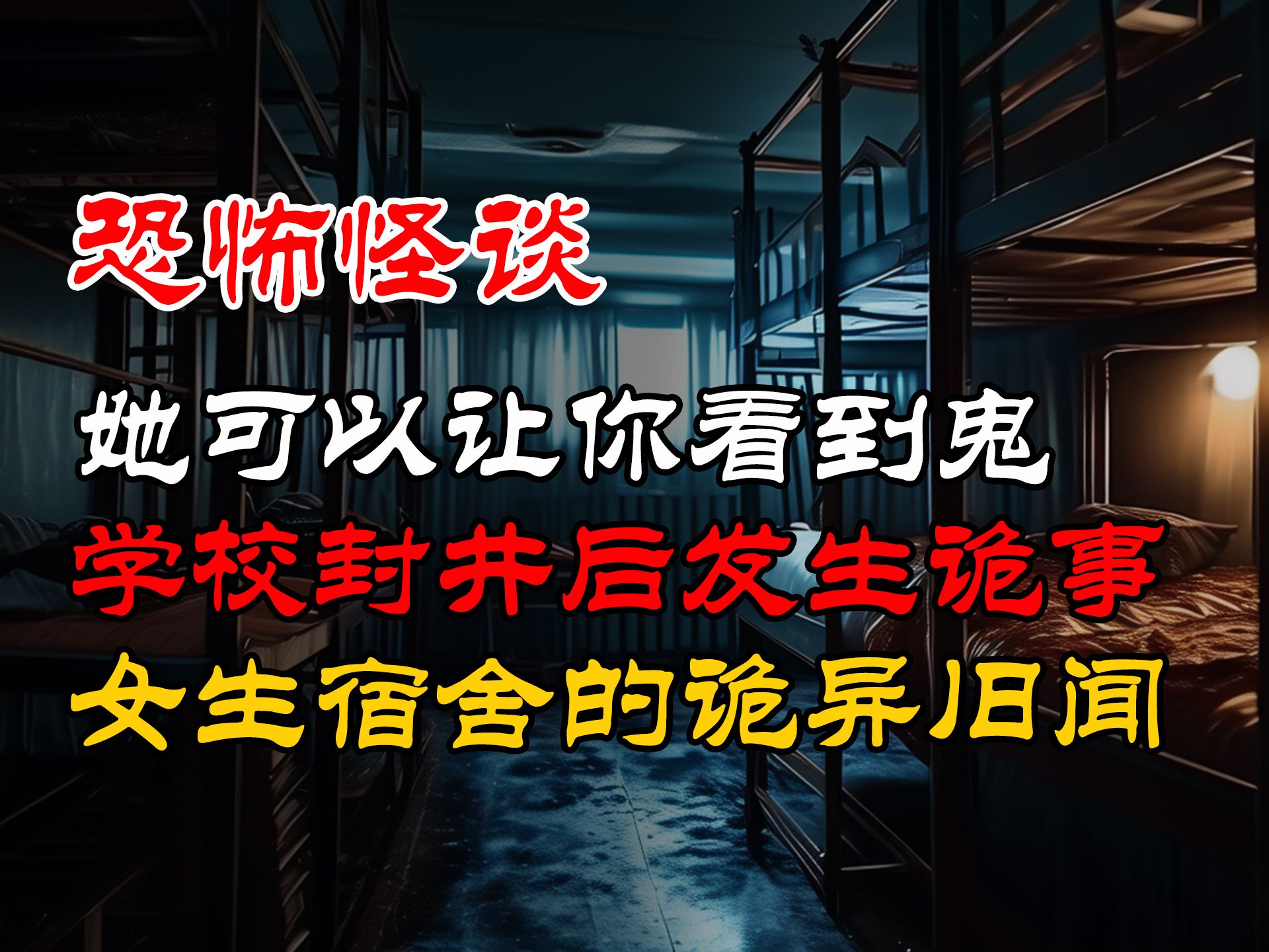 女生宿舍的诡异旧闻丨 学校封井后发生诡事丨她可以让你看到鬼丨恐怖故事丨真实灵异故事丨深夜讲鬼话丨故事会丨睡前鬼故事丨鬼故事丨诡异怪谈哔哩哔...