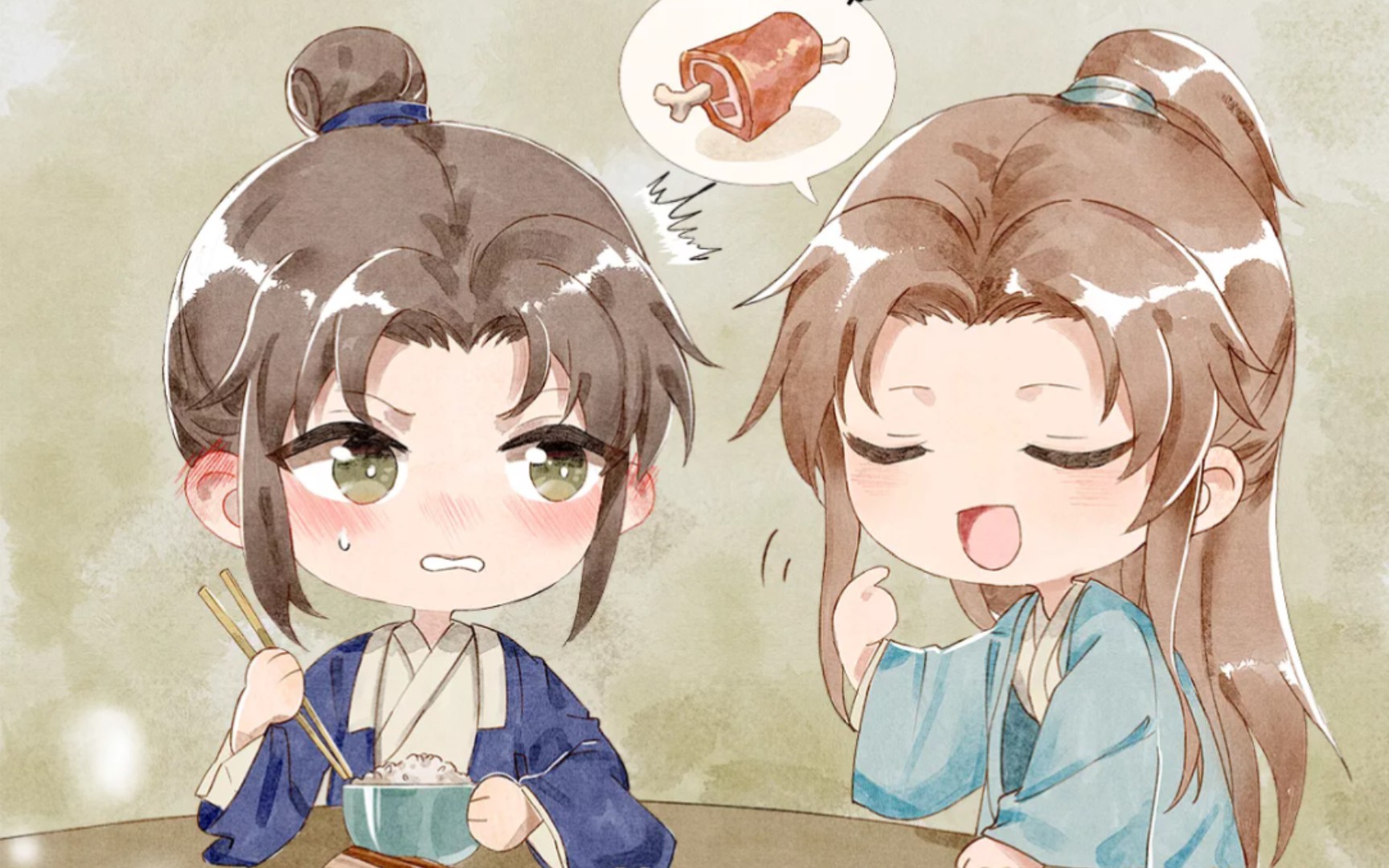 【当年万里觅封侯】钟宛:你喂我一口,啊～郁赦:这一筷子要是真的喂