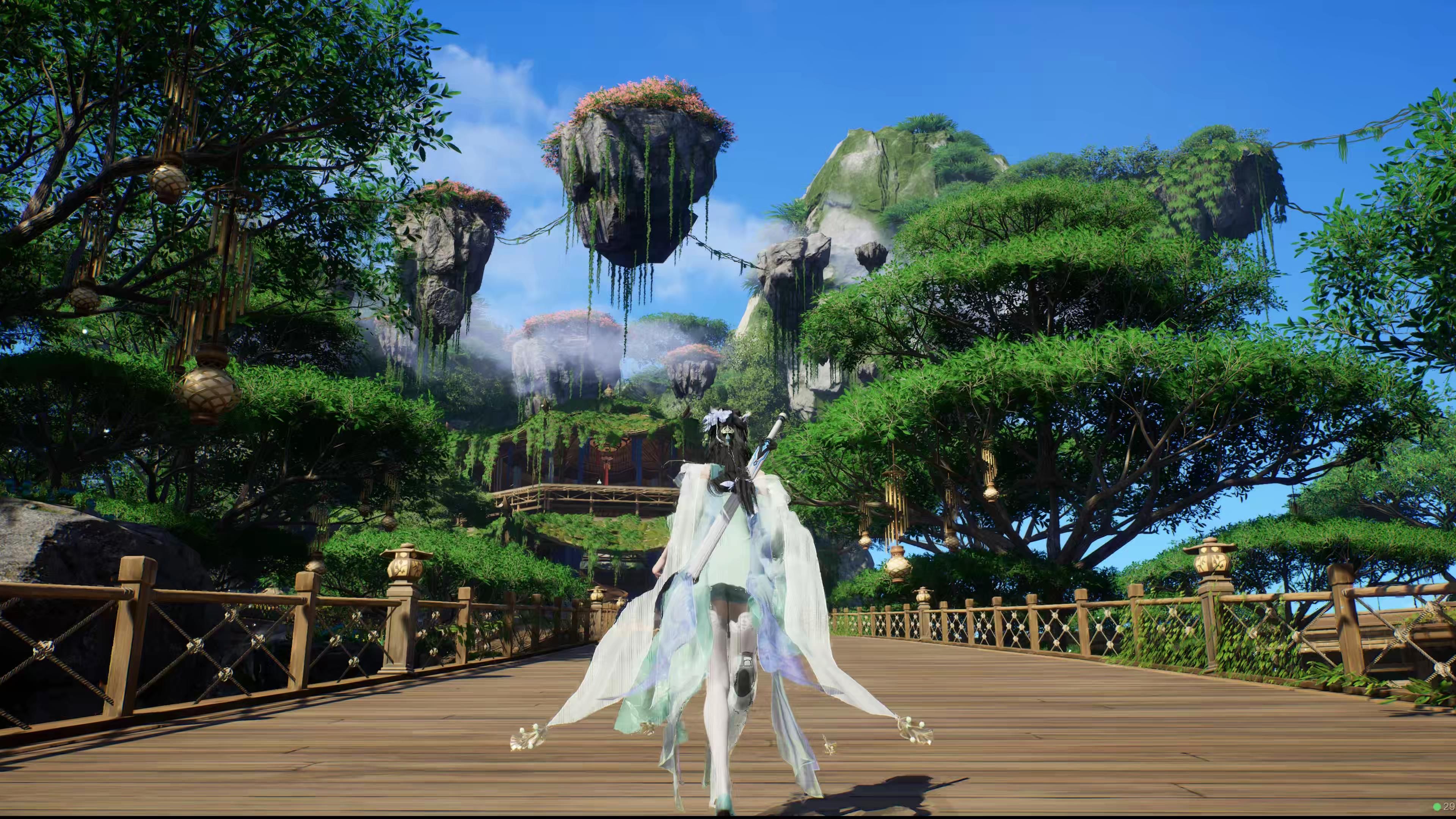 虚幻5诛仙世界地图设计有多美,小池镇一日游