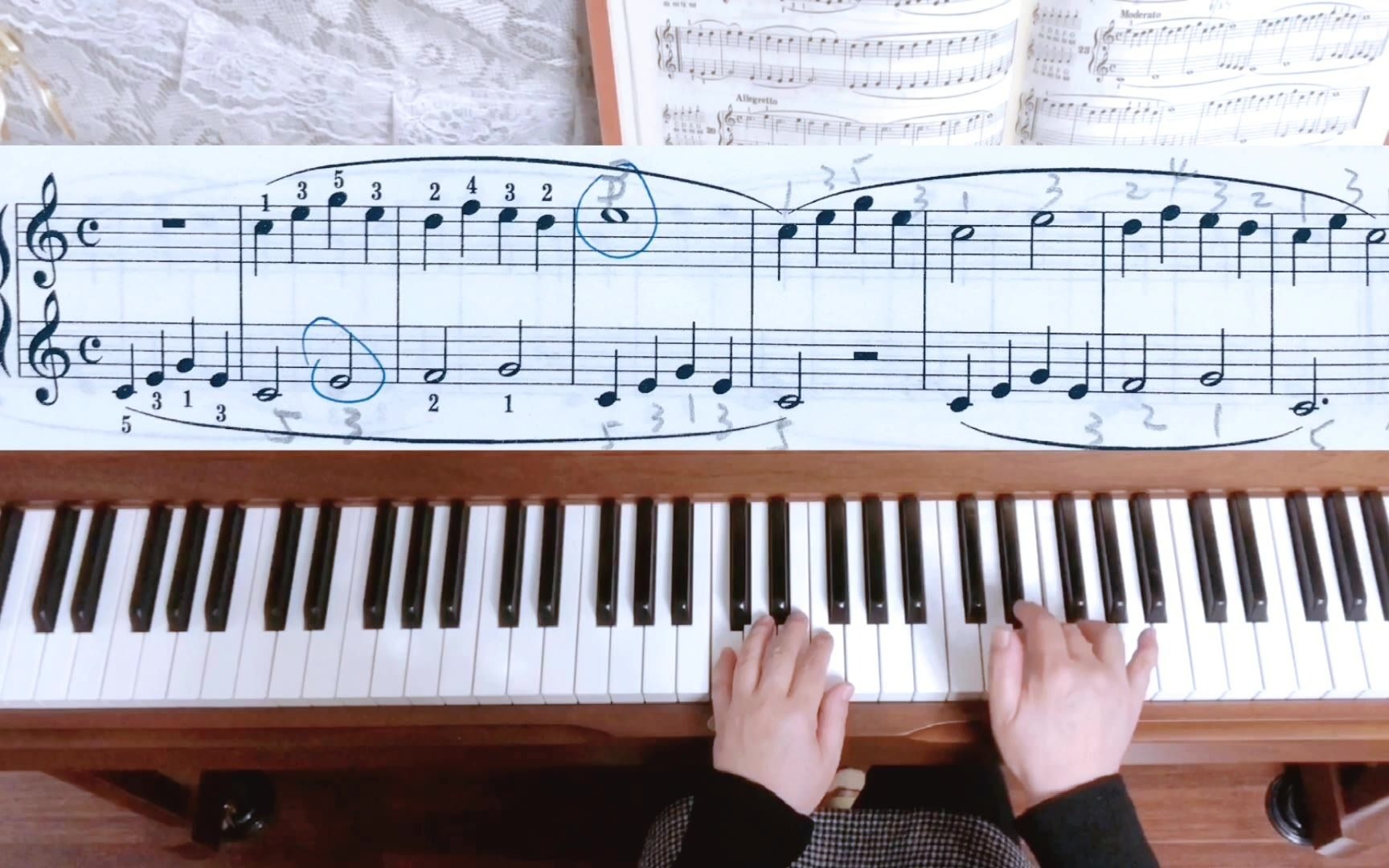 60后学钢琴拜厄第22首录给初学钢琴的琴友参考 打节拍器慢弹